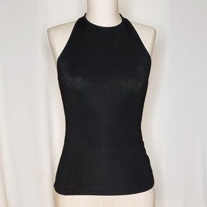 Zara Black Raserback Top